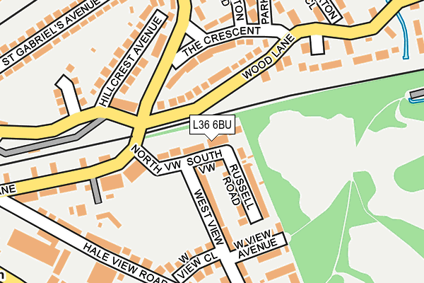 L36 6BU map - OS OpenMap – Local (Ordnance Survey)