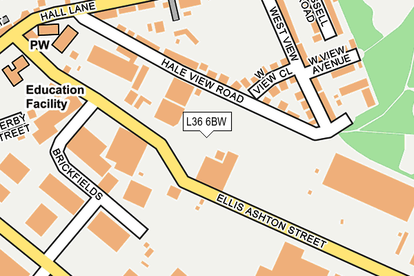 L36 6BW map - OS OpenMap – Local (Ordnance Survey)