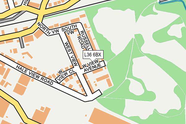 L36 6BX map - OS OpenMap – Local (Ordnance Survey)