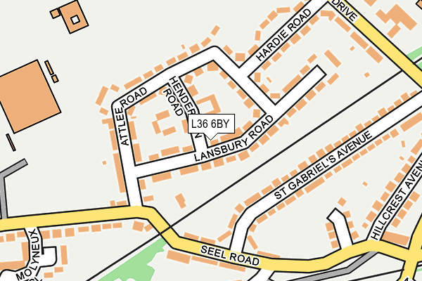 L36 6BY map - OS OpenMap – Local (Ordnance Survey)