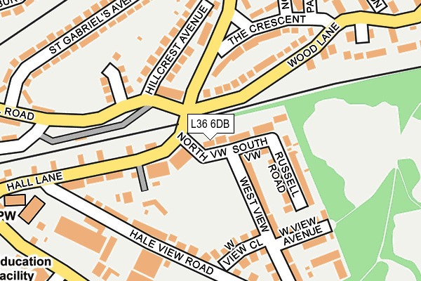 L36 6DB map - OS OpenMap – Local (Ordnance Survey)