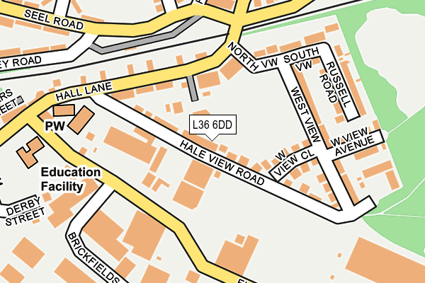 L36 6DD map - OS OpenMap – Local (Ordnance Survey)