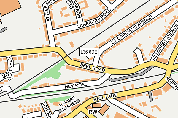 L36 6DE map - OS OpenMap – Local (Ordnance Survey)
