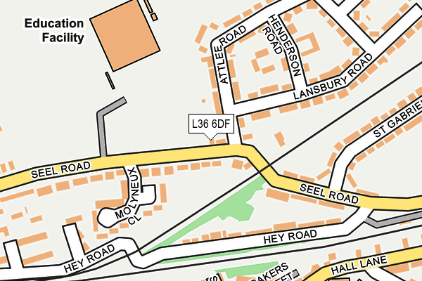 L36 6DF map - OS OpenMap – Local (Ordnance Survey)