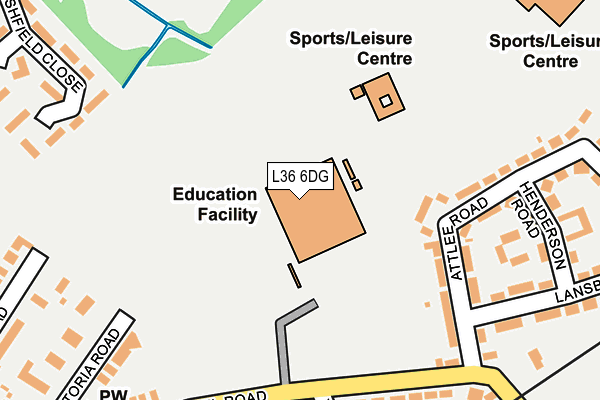 L36 6DG map - OS OpenMap – Local (Ordnance Survey)