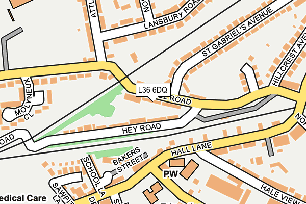 L36 6DQ map - OS OpenMap – Local (Ordnance Survey)