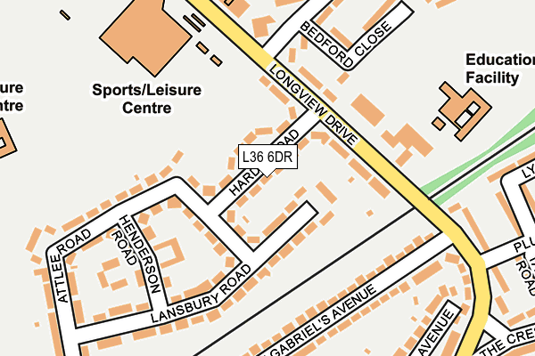 L36 6DR map - OS OpenMap – Local (Ordnance Survey)