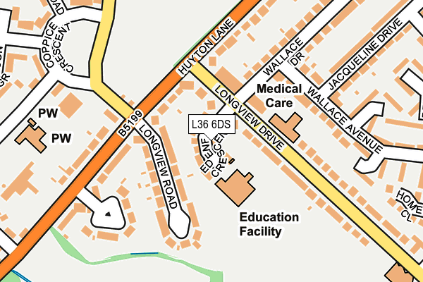 L36 6DS map - OS OpenMap – Local (Ordnance Survey)