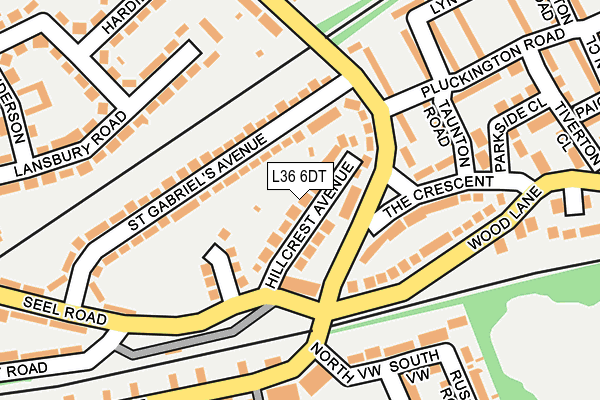 L36 6DT map - OS OpenMap – Local (Ordnance Survey)