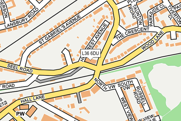 L36 6DU map - OS OpenMap – Local (Ordnance Survey)
