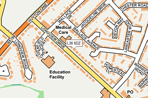 L36 6DZ map - OS OpenMap – Local (Ordnance Survey)