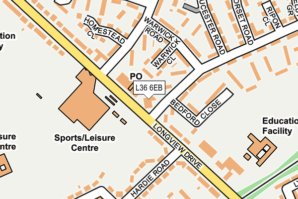 L36 6EB map - OS OpenMap – Local (Ordnance Survey)