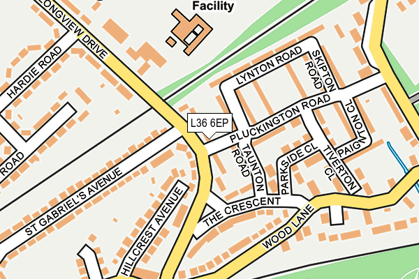 L36 6EP map - OS OpenMap – Local (Ordnance Survey)