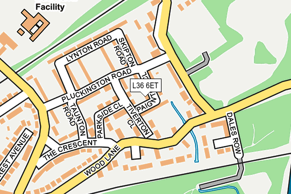 L36 6ET map - OS OpenMap – Local (Ordnance Survey)