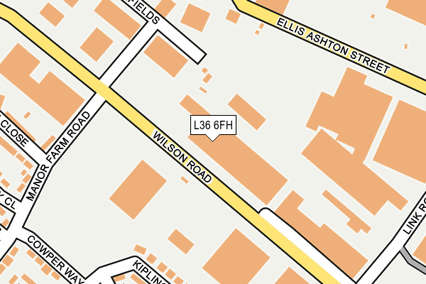 L36 6FH map - OS OpenMap – Local (Ordnance Survey)