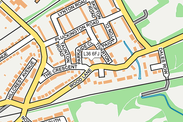 L36 6FJ map - OS OpenMap – Local (Ordnance Survey)