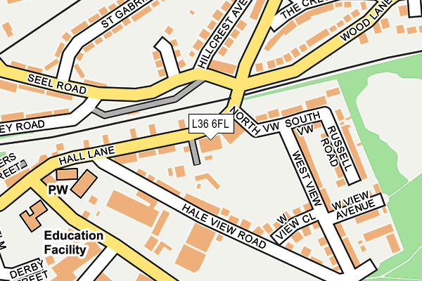 L36 6FL map - OS OpenMap – Local (Ordnance Survey)