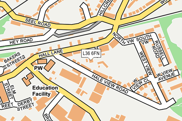 L36 6FN map - OS OpenMap – Local (Ordnance Survey)