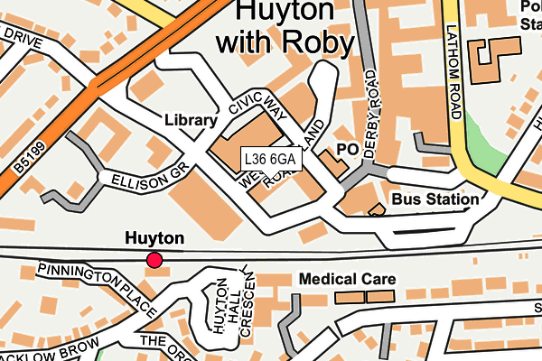 L36 6GA map - OS OpenMap – Local (Ordnance Survey)