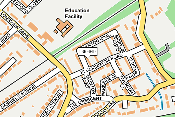 L36 6HD map - OS OpenMap – Local (Ordnance Survey)