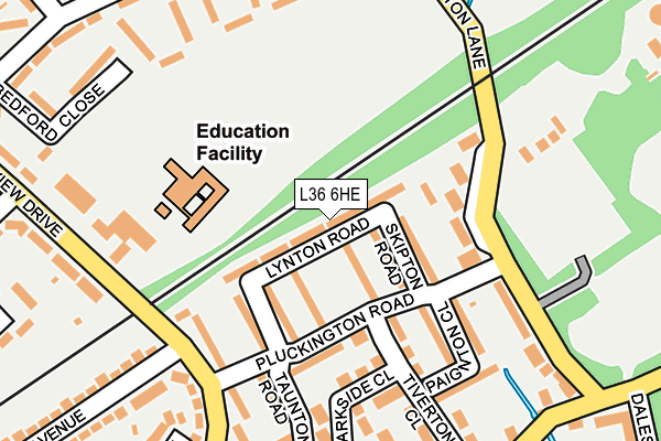 L36 6HE map - OS OpenMap – Local (Ordnance Survey)