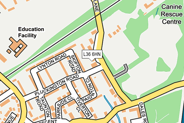 L36 6HN map - OS OpenMap – Local (Ordnance Survey)