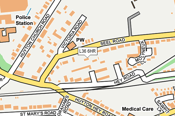 L36 6HR map - OS OpenMap – Local (Ordnance Survey)