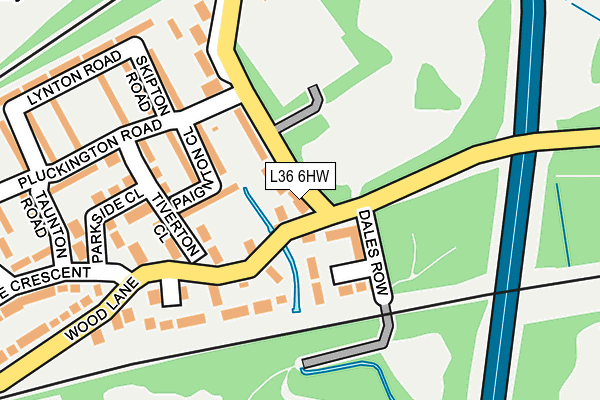 L36 6HW map - OS OpenMap – Local (Ordnance Survey)