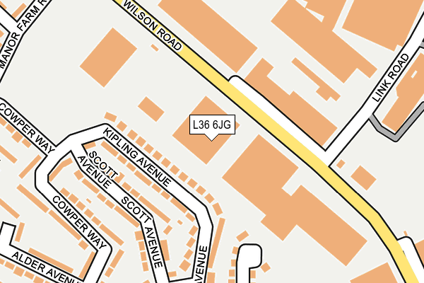 L36 6JG map - OS OpenMap – Local (Ordnance Survey)
