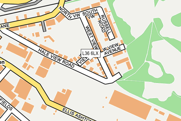 L36 6LX map - OS OpenMap – Local (Ordnance Survey)