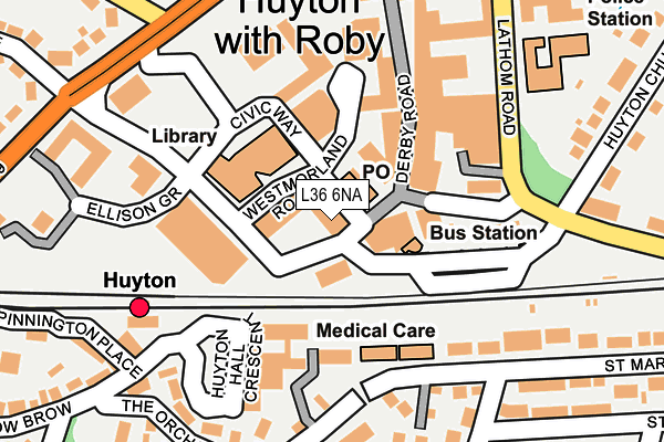 L36 6NA map - OS OpenMap – Local (Ordnance Survey)