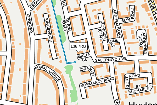 L36 7RQ map - OS OpenMap – Local (Ordnance Survey)