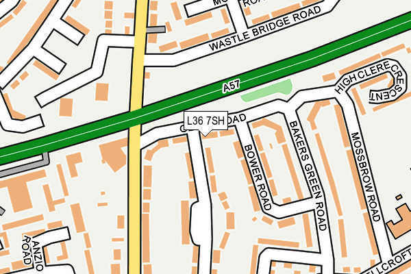 L36 7SH map - OS OpenMap – Local (Ordnance Survey)