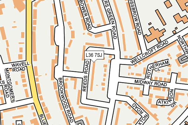 L36 7SJ map - OS OpenMap – Local (Ordnance Survey)