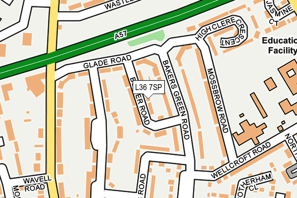 L36 7SP map - OS OpenMap – Local (Ordnance Survey)