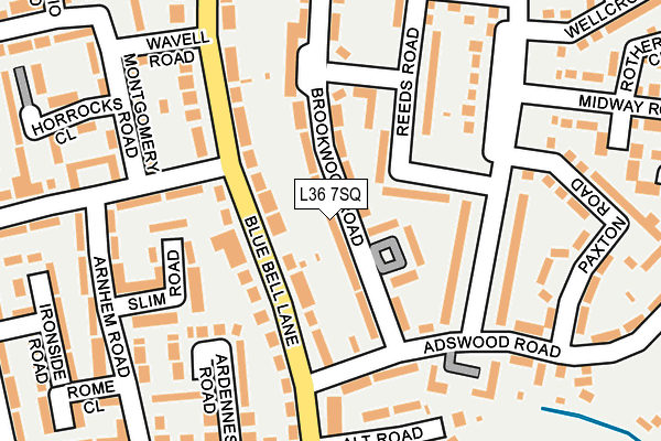L36 7SQ map - OS OpenMap – Local (Ordnance Survey)