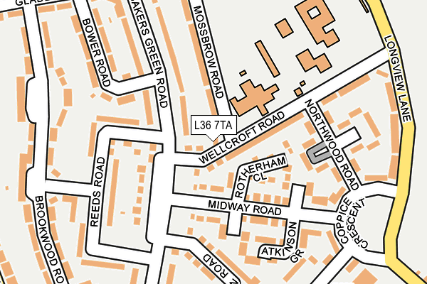 L36 7TA map - OS OpenMap – Local (Ordnance Survey)