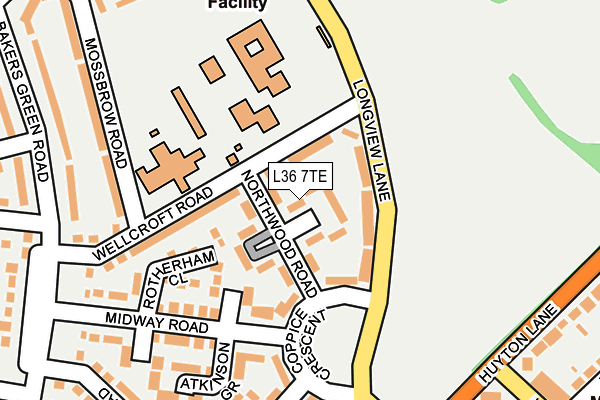 L36 7TE map - OS OpenMap – Local (Ordnance Survey)