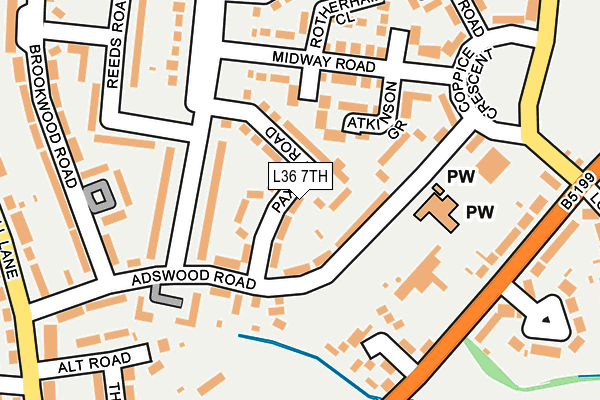 L36 7TH map - OS OpenMap – Local (Ordnance Survey)