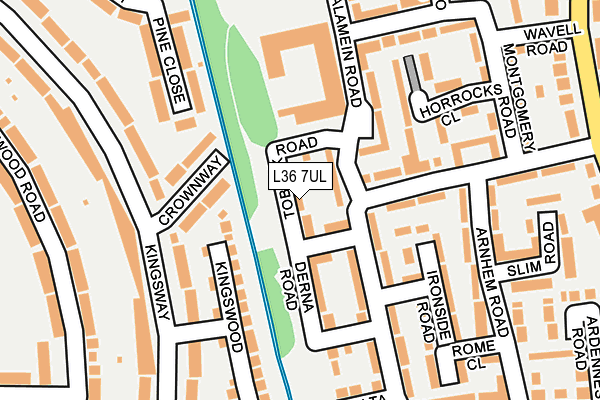 L36 7UL map - OS OpenMap – Local (Ordnance Survey)