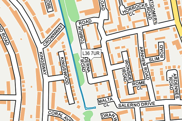 L36 7UR map - OS OpenMap – Local (Ordnance Survey)