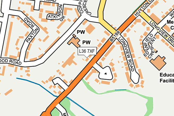 L36 7XF map - OS OpenMap – Local (Ordnance Survey)