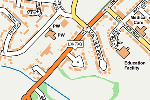 L36 7XQ map - OS OpenMap – Local (Ordnance Survey)