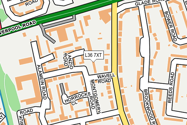 L36 7XT map - OS OpenMap – Local (Ordnance Survey)