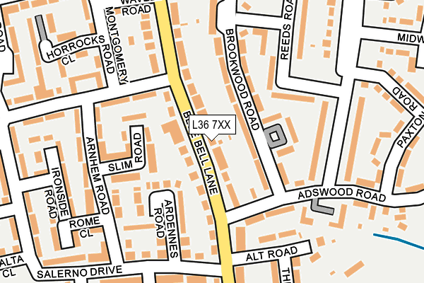 L36 7XX map - OS OpenMap – Local (Ordnance Survey)