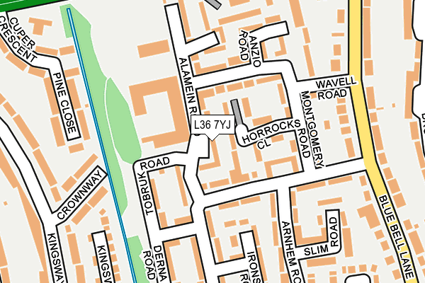 L36 7YJ map - OS OpenMap – Local (Ordnance Survey)