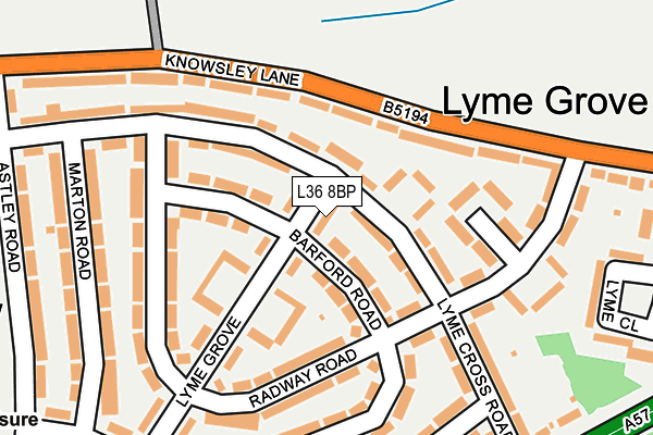 L36 8BP map - OS OpenMap – Local (Ordnance Survey)