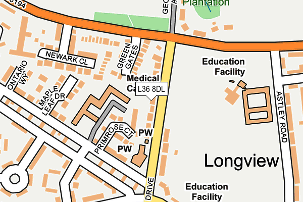 L36 8DL map - OS OpenMap – Local (Ordnance Survey)