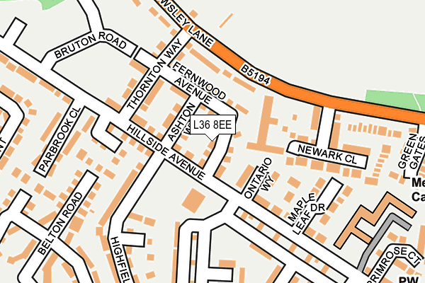 L36 8EE map - OS OpenMap – Local (Ordnance Survey)
