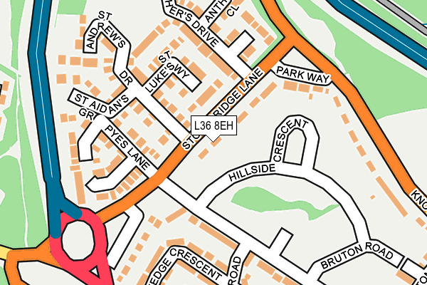 L36 8EH map - OS OpenMap – Local (Ordnance Survey)